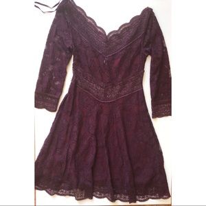 Cranberry Lace Dress